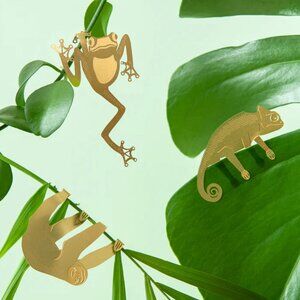 NWT! 3 PC SET!! Another Studio Houseplant Brass Decorations: Animals